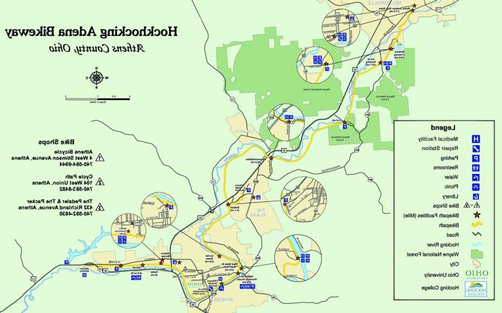 霍克霍克阿德纳自行车道地图