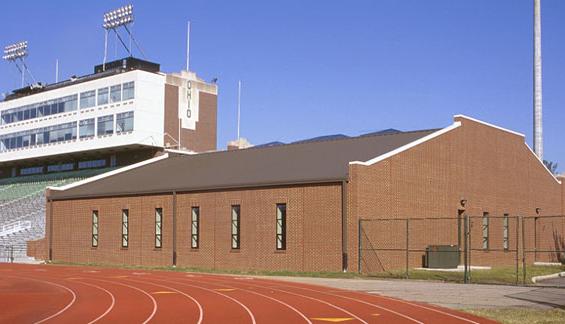 Photo of the Carin Strength Conditioning Center, located at Peden Stadium